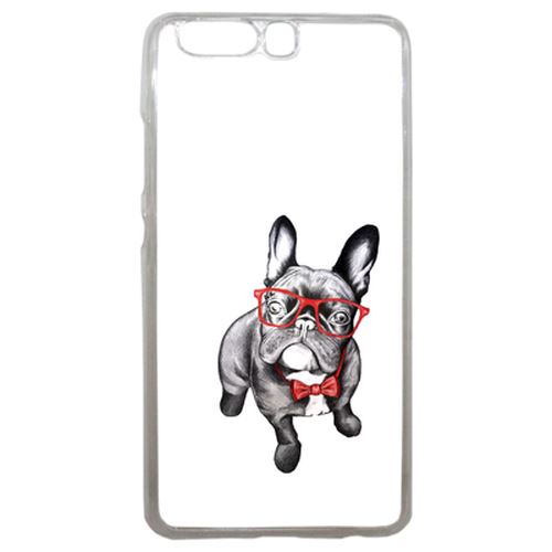 Coque Bulldog Français À Lunettes Compatible P10 Transparent