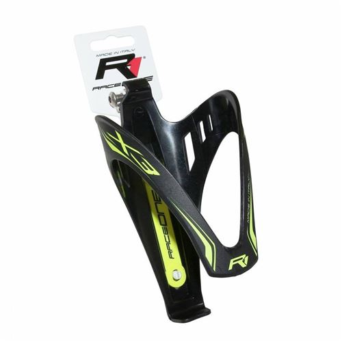 Porte bidon race one x3 race mat noir-deco jaune fluo