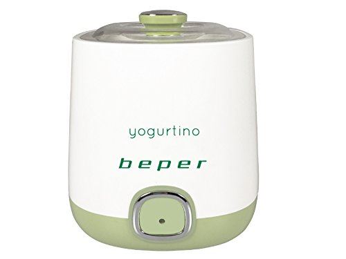 BEPER BP.950 Yaourtière 20W 1 Litre Fonctionnement Automatique, 20 W, Blanc/Vert