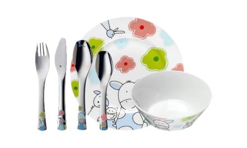 Wmf coffret 6 pièces farmily dès 3 ans acier inoxydable cromargan 18 10 poli