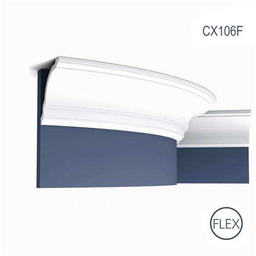Corniche Orac Decor CX106F AXXENT Moulure décorative Moulure flexible design intemporel classique blanc