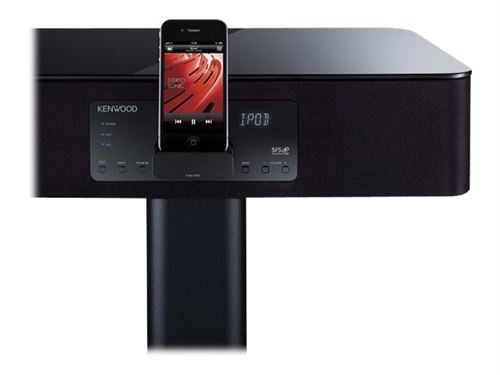 Kenwood C-BX3-B - Support de haut-parleur - avec socle Apple - 60 Watt (Totale) - noir
