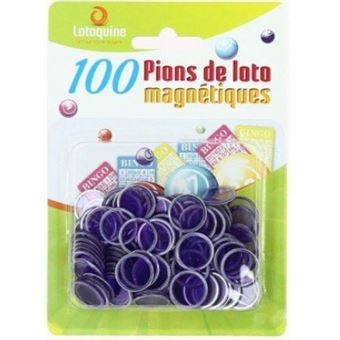 Loto - paquet de 100 pions magnétiques violet - accessoire - jeton