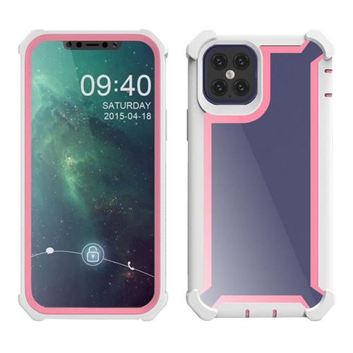 Nouvelle coque avec protection quatre coins pour iPhone 12 Pro Max 6,7” - Rose