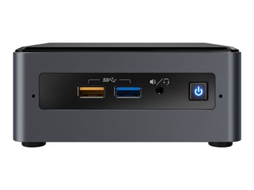 Intel Next Unit of Computing Kit NUC7CJYSAL - Mini PC - Celeron J4005 / 2 GHz - RAM 4 Go - flash - eMMC 32 Go - HD Graphics 600 - GigE, Bluetooth 5.0 - LAN sans fil: 802.11a/b/g/n/ac, Bluetooth 5.0 - Windows 10 - moniteur : aucun