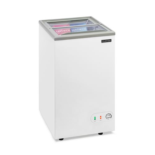 Klarstein Pro Eispalast Congélateur coffre vitré 60 litres -7 niveaux de puissance - Blanc