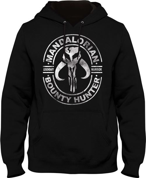 Sweat-shirt Star Wars The Mandalorian - Mandalorian Symbol - Noir - M