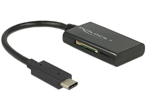 Delock 91740 usb 3.0 (3.1 gen 1) type-c noir lecteur de carte mémoire