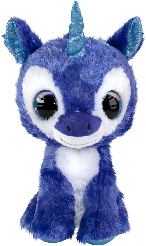 Lumo Stars corne de peluche Lumo Unicorn Velvet 15 cm bleu