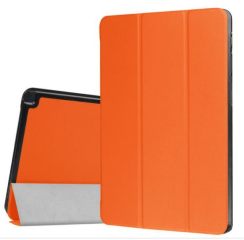 WISETONY® Étui en PU tri-pliure avec support pour votre Samsung Galaxy Tab A 2019 T510/T515 10.1 - Orange
