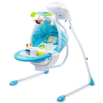 152 Sur Bugies Balancelle Bebe Electrique Inclinable Rotation A 180 Bleu Balancelles Achat Prix Fnac