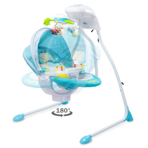 152 Sur Bugies Balancelle Bebe Electrique Inclinable Rotation A 180 Bleu Balancelles Achat Prix Fnac