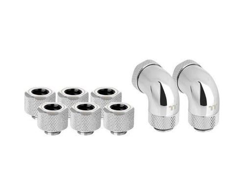 Kit de raccords pour refroidissement à l'eau Thermaltake Pacific M-Pro G1-4 PETG 12mm Fitting Kit- Chrome