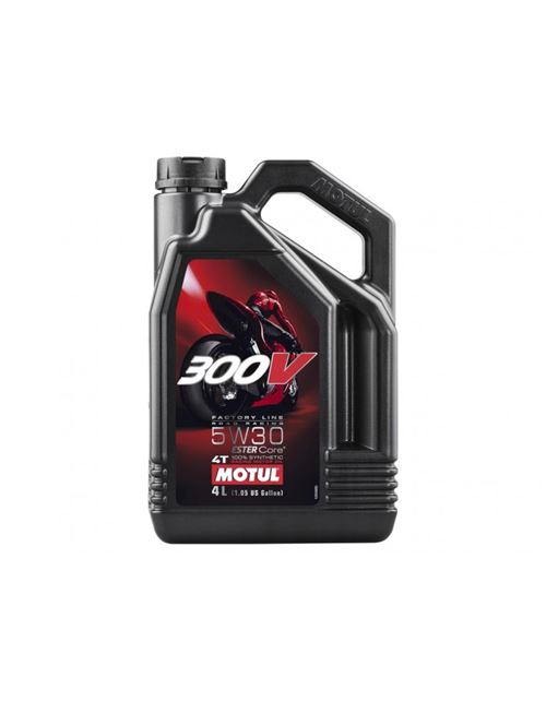 Huile Moteur MOTUL 300V Factory Line Road Racing 4T 5W30 100% synthèse 4L