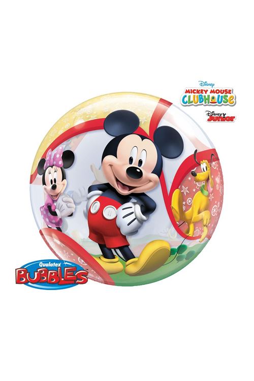 Ballon Bubble Mickey Mouse™ 56 Cm 22 Qualatex© - Multicolores - Diamètre: 22 / 56 cm