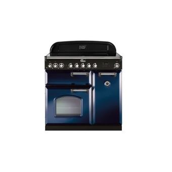 Piano de cuisson vitrocéramique falcon cdl90ecrb/b-eu bleu roi laiton