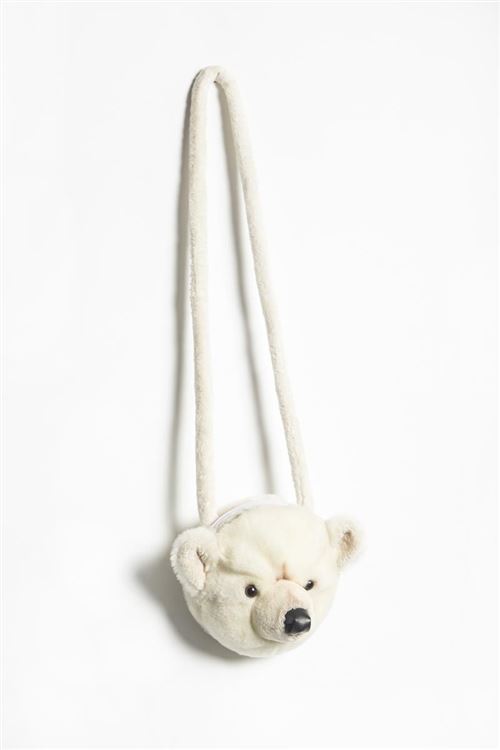 sac à main peluche ours blanc Bibib & Co