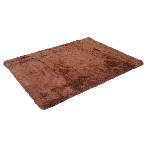 Tapis MENDLER HWC-F69 shaggy 160x120cm marron foncé