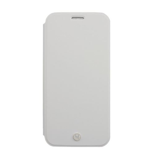 Uunique Étui portefeuille en cuir PU pour Samsung Galaxy-S6–Blanc