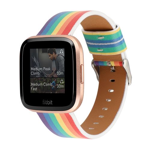 Bracelet en cuir microfibre pour Fitbit Versa / Versa2 / Lite - Multicolore