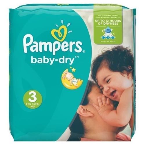 Pampers Couches Baby Dry Midi taille 3