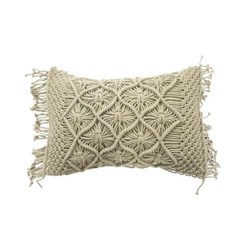 Coussin Macrame - 40 x 60 cm - Beige naturel