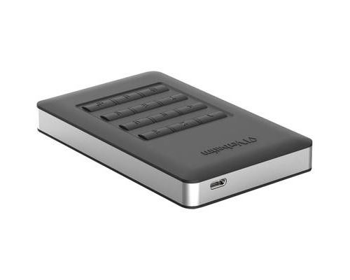 Verbatim Store 'n' Go Secure Portable HDD with Keypad Access - Disque dur - chiffré - 2 To - externe (portable) - USB 3.1 Gen 1 (USB-C connecteur) - AES 256 bits