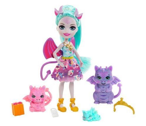 Coffret Enchantimals Royals Famille avec mini-poup&eacute;e Deanna Dragon