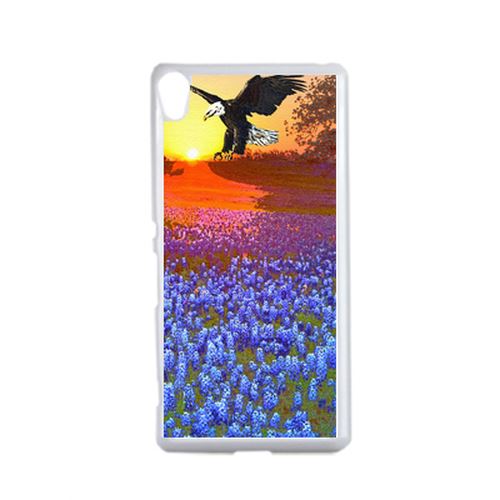Coque Champ De Fleurs Aigle Compatible Sony Xperia Xa Transparent