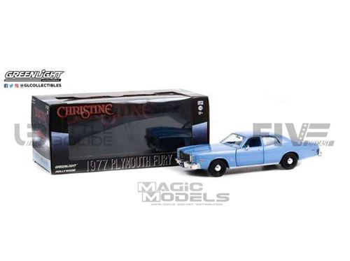 Voiture Miniature de Collection GREENLIGHT COLLECTIBLES 1-24 - PLYMOUTH Fury - 1977 - Blue - 84142 - Metal