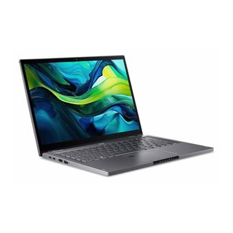 Acer Aspire Spin 14 ASP14-52MTN - Conception inclinable - Intel Core Ultra 7 - 155U / jusqu'à 4.8 GHz - Win 11 Home - Intel Graphics - 32 Go RAM - 1.024 To SSD NVMe - 14" IPS écran tactile 1920 x 1200 - Bluetooth, Wi-Fi 6E - gris acier - clavier : Suiss