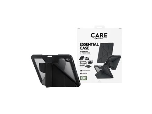 CARE by PanzerGlass - Étui à rabat pour tablette - polyuréthanne thermoplastique (TPU) - noir - pour Apple 11-inch iPad Air (M2, M3)
