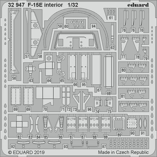 F-15e Interior For Tamiya - 1:32e - Eduard Accessories