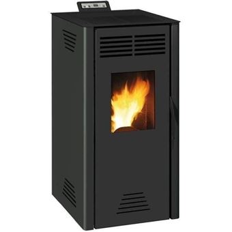 Poêle à granulés modulables Adrano - 7,3 kW - Rendement 88,7% - Noir - 1