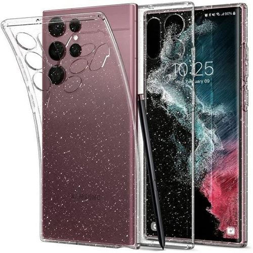 Spigen Coque Liquid Crystal pour Samsung Galaxy S22 Ultra Glitter