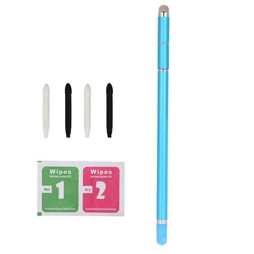 Non Communiqué Bleu Stylet Capacitif 4 En 1 Pour Tablette