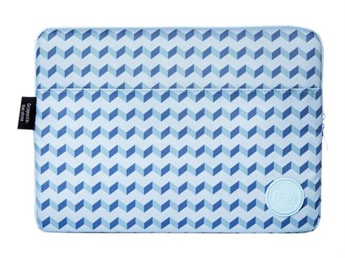 Silver Sanz Sleeve Bag - Beschermhoes notebook - 13 - blauw, geometrisch
