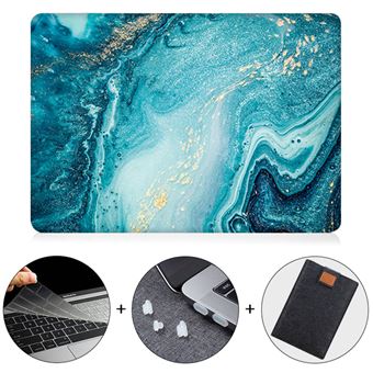 Coque marbre + Housse + Couvercle de Clavier + Bouchon anti-poussière pour Macbook Air 13 2020 M1 A2337 - 069 - 1
