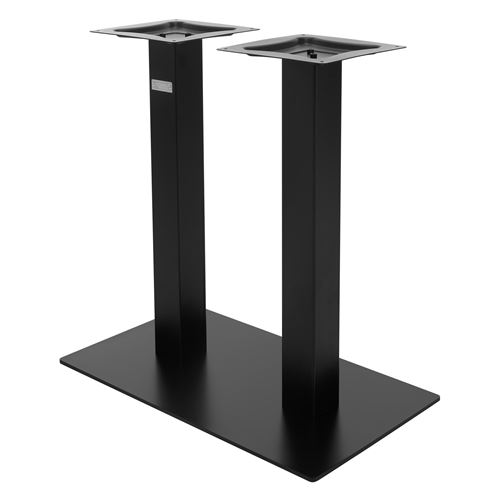 ML-Design Cadre de Table Double Pieds Noir Hauteur 72 cm, Acier Laqué Époxy, Double