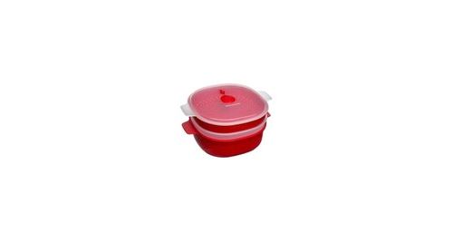 Non Communiqué Rouge Cuiseur Vapeur 4 L - Spécial Micro-Ondes
