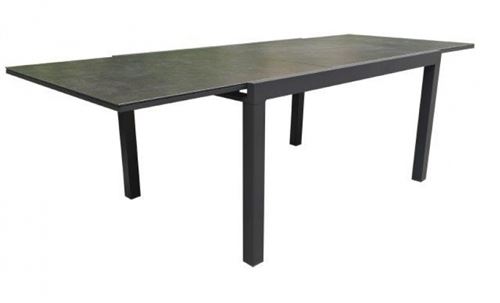 PROLOISIRS Table de jardin extensible Elise en aluminium/céramique 140/240 x 97 cm - graphite