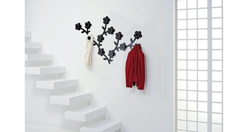 Foppapedretti porte-manteaux motif floral bianco