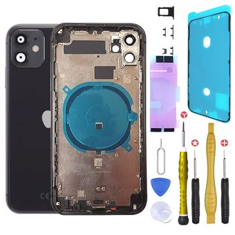Chassis remplacement pour iPhone 11 Noir Chassis NU +Joint +Kit - 1