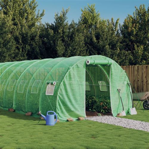 Non Communiqué Vert Vidaxl Tuinkas Met Stalen Frame 66 Mâ² 22X3x2 M Groen3188048