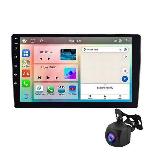 Autoradio Android 7 Pouces 6+128G GPS Bluetooth Écran HD Caméra AHD YONIS