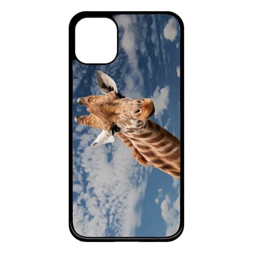 Coque My-Kase pour iPhone 11 - tete de giraffe mimi - Plastique Noir