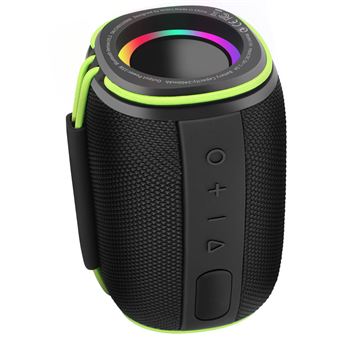 Enceinte Bluetooth Autonomie 8h Lumière LED Étanche IPX5 Poignée wiwu Noir - 1