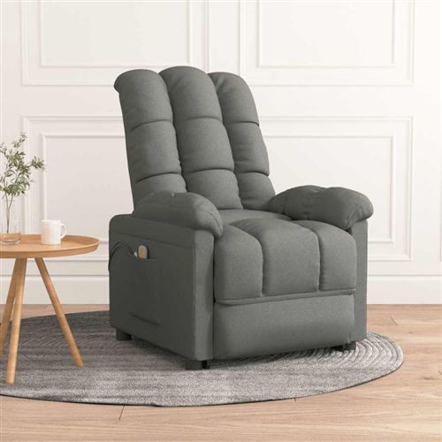 Non Communiqué Gris Foncé Fauteuil Électrique De Massage Tissu