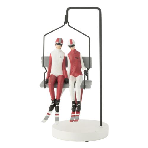 GENERIQUE - Statuette Télésiège Ski Couple - 34cm - Image 3