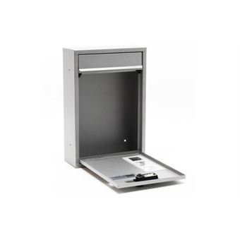 ML design modern living - Boîte à colis en acier galvanisé gris avec trappe  pour colis env. 41x103x38 cm - Boîte aux lettres - Rue du Commerce